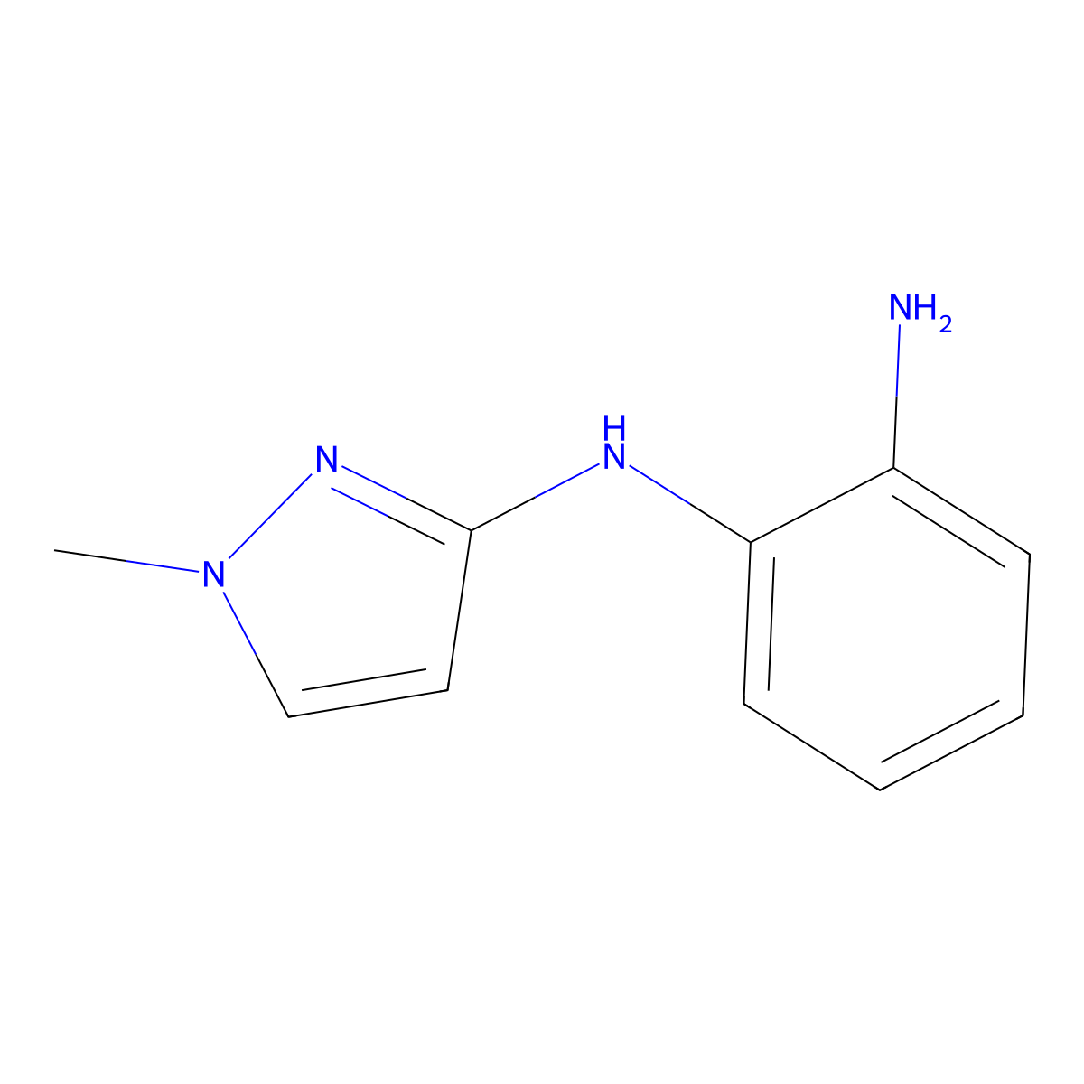 N1-(1-methyl-1H-pyrazol-3-yl)benzene-1,2-diamine molecular structure, CAS 1516417-54-1