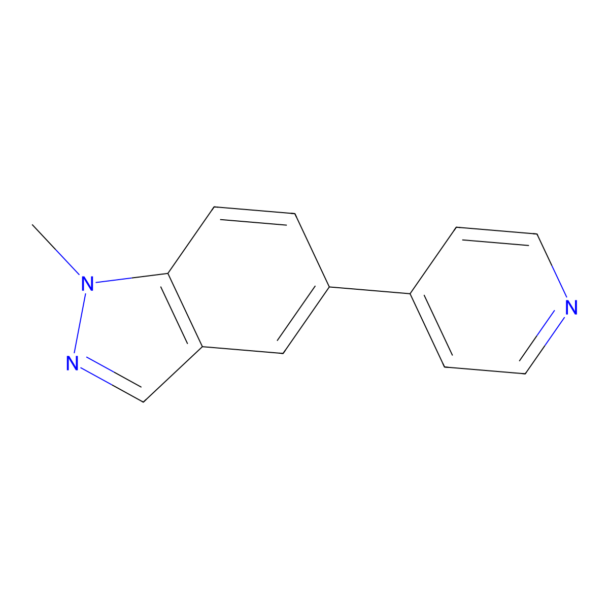 1-Methyl-5-(pyridin-4-yl)-1H-indazole molecular structure, CAS 1516425-64-1