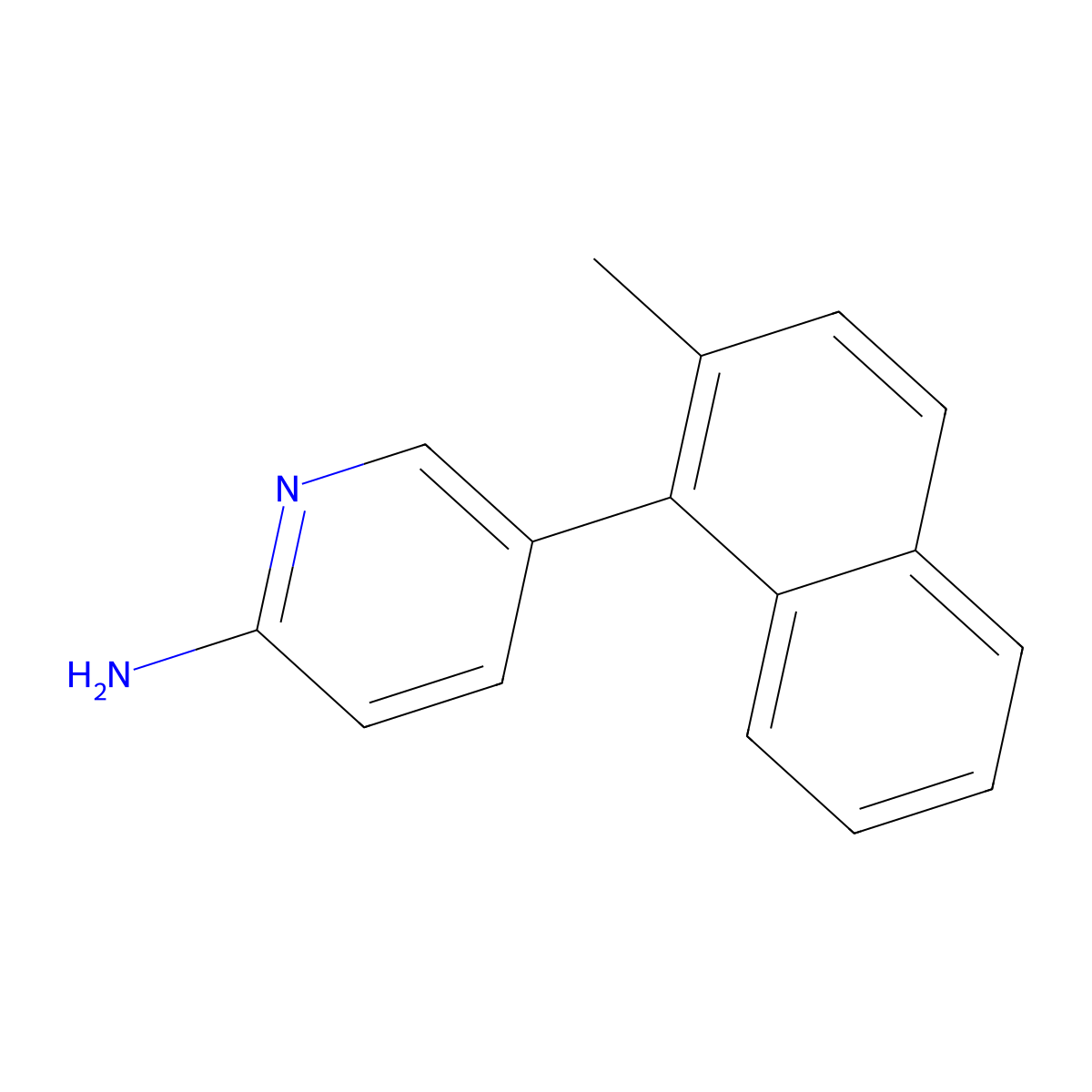 5-(2-Methyl-1-naphthalenyl)-2-pyridinamine molecular structure, CAS 1516426-47-3