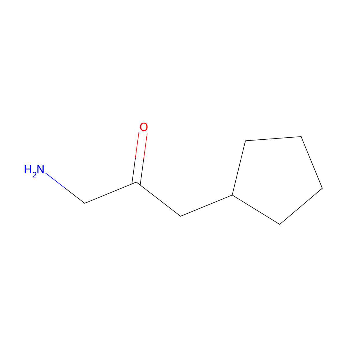 1-Amino-3-cyclopentylpropan-2-one molecular structure, CAS 1516432-12-4