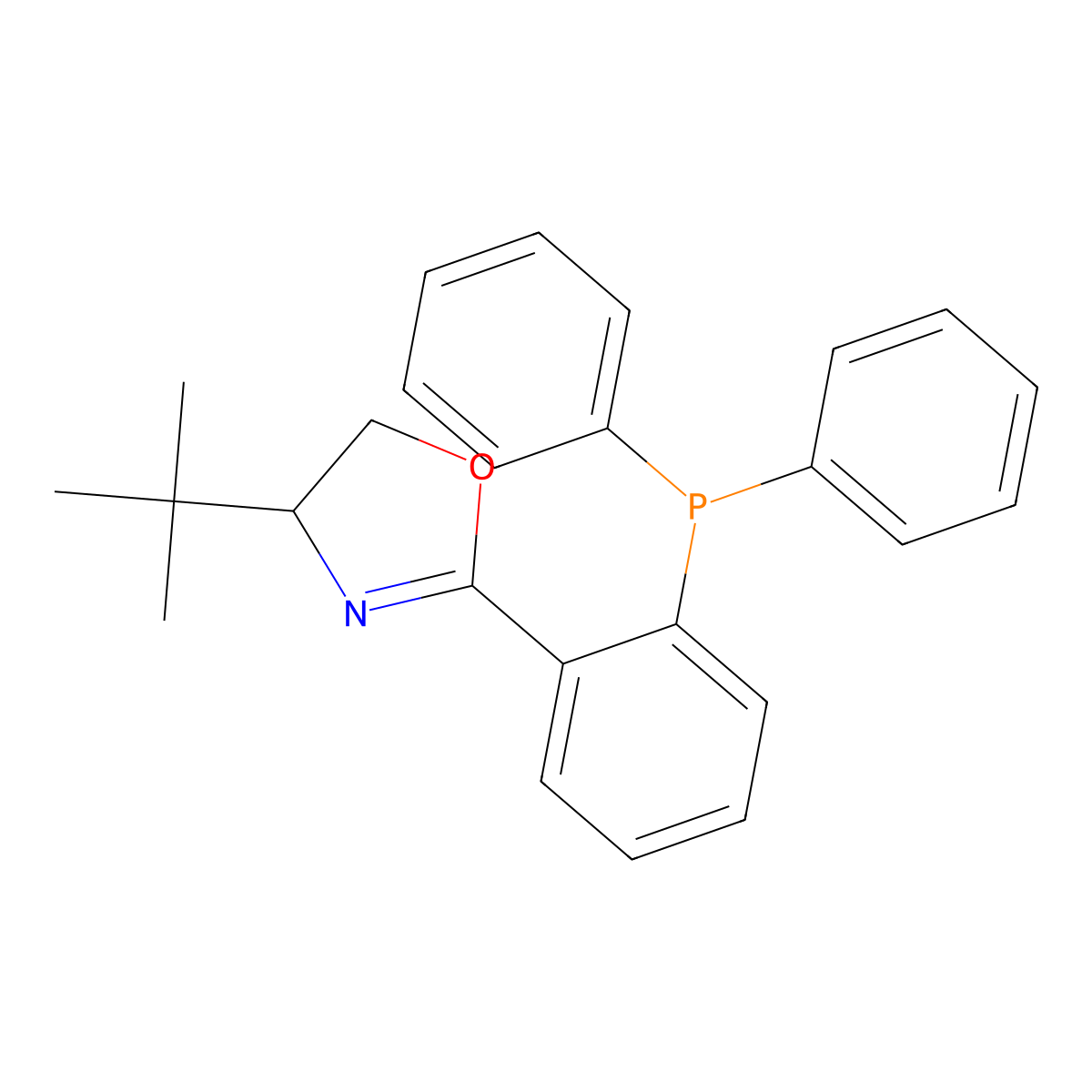 4-(tert-Butyl)-2-(2-(diphenylphosphaneyl)phenyl)-4,5-dihydrooxazole molecular structure, CAS 151644-44-9
