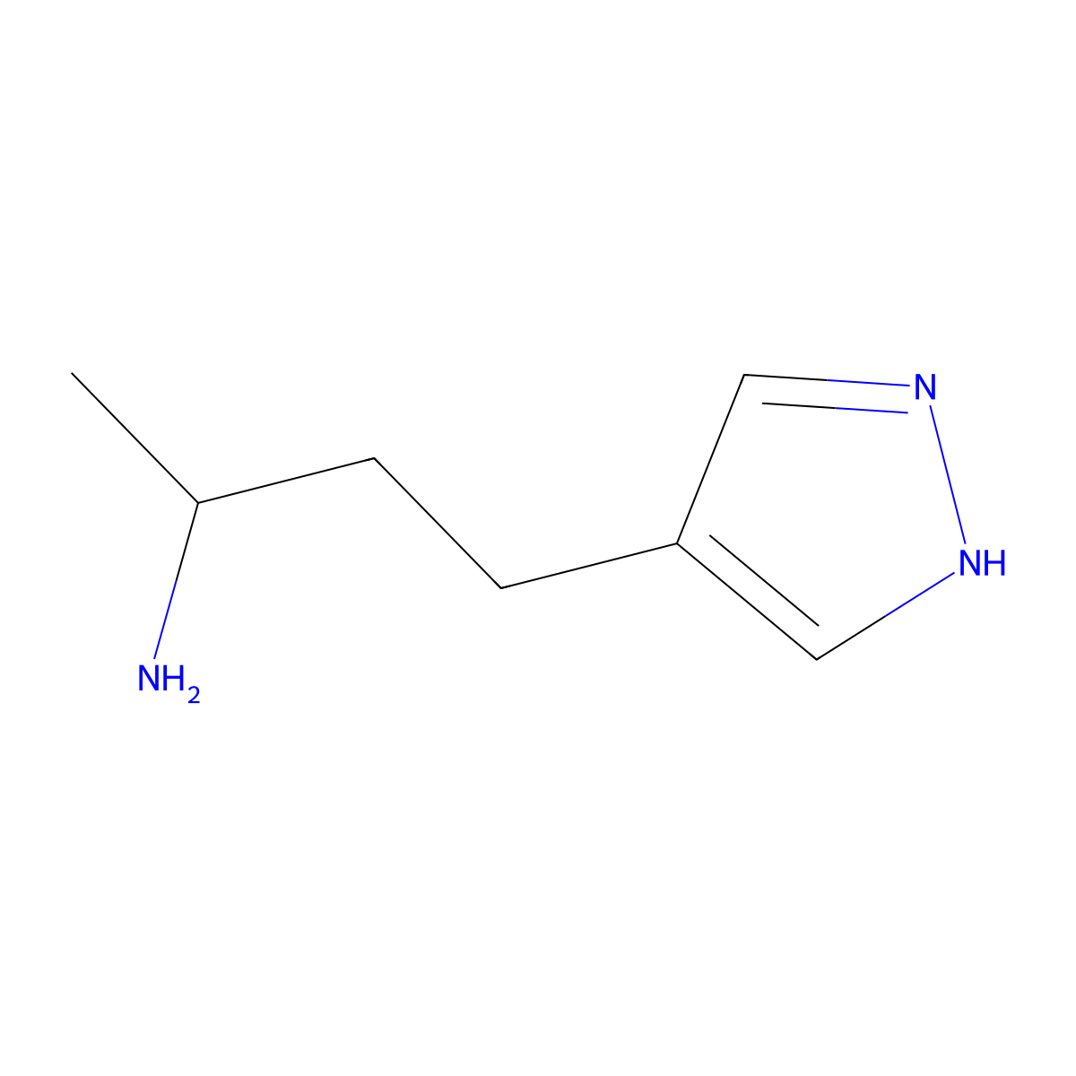 4-(1H-pyrazol-4-yl)butan-2-amine molecular structure, CAS 1516443-04-1