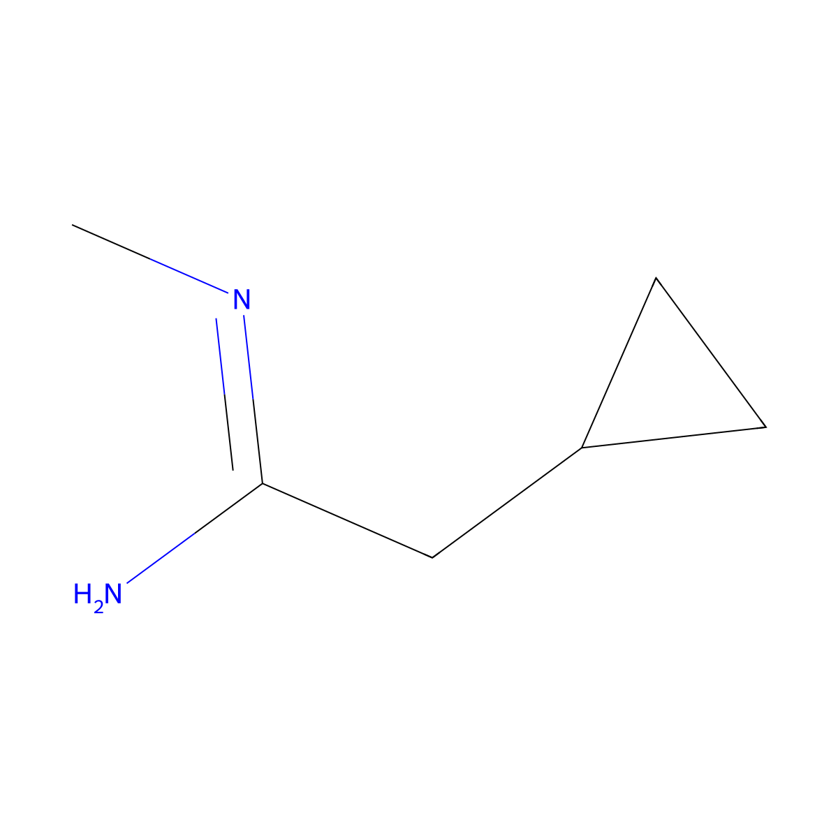 2-Cyclopropyl-N-methylacetimidamide molecular structure, CAS 1516456-80-6