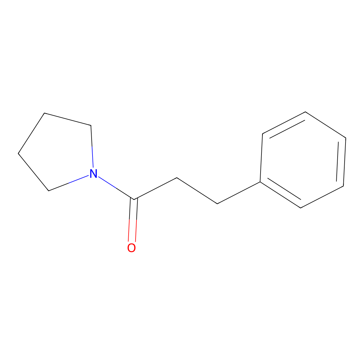 3-Phenyl-1-(pyrrolidin-1-yl)propan-1-one molecular structure, CAS 151647-54-0