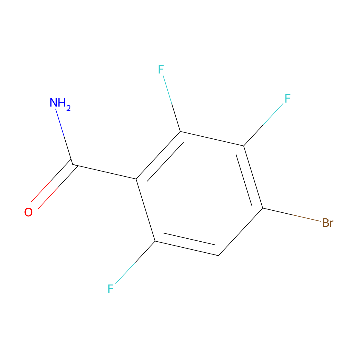 4-Bromo-2,3,6-trifluorobenzamide molecular structure, CAS 1516488-99-5