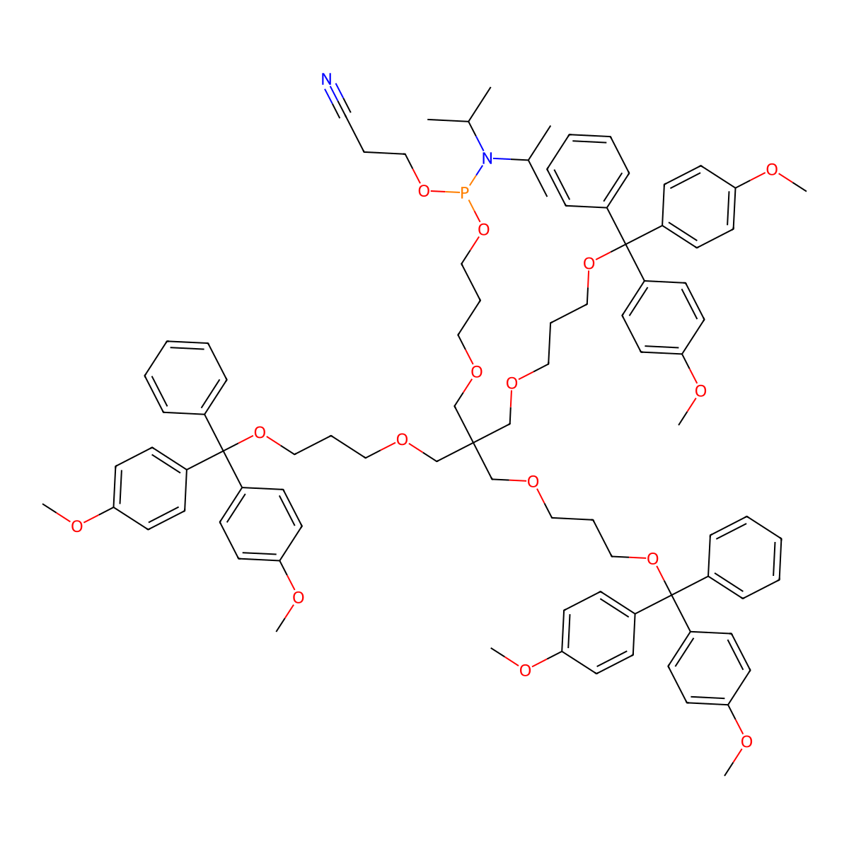 Long trebler phosphoramidite molecular structure, CAS 1516489-83-0