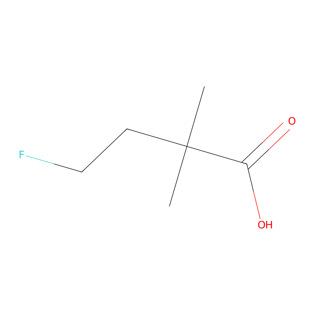4-Fluoro-2,2-dimethylbutanoic acid molecular structure, CAS 1516494-99-7