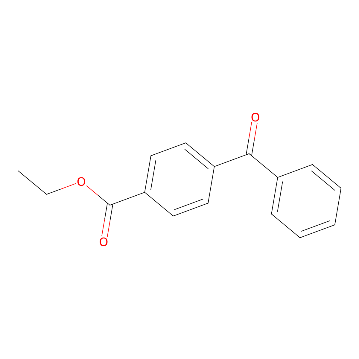 Ethyl 4-benzoylbenzoate molecular structure, CAS 15165-27-2