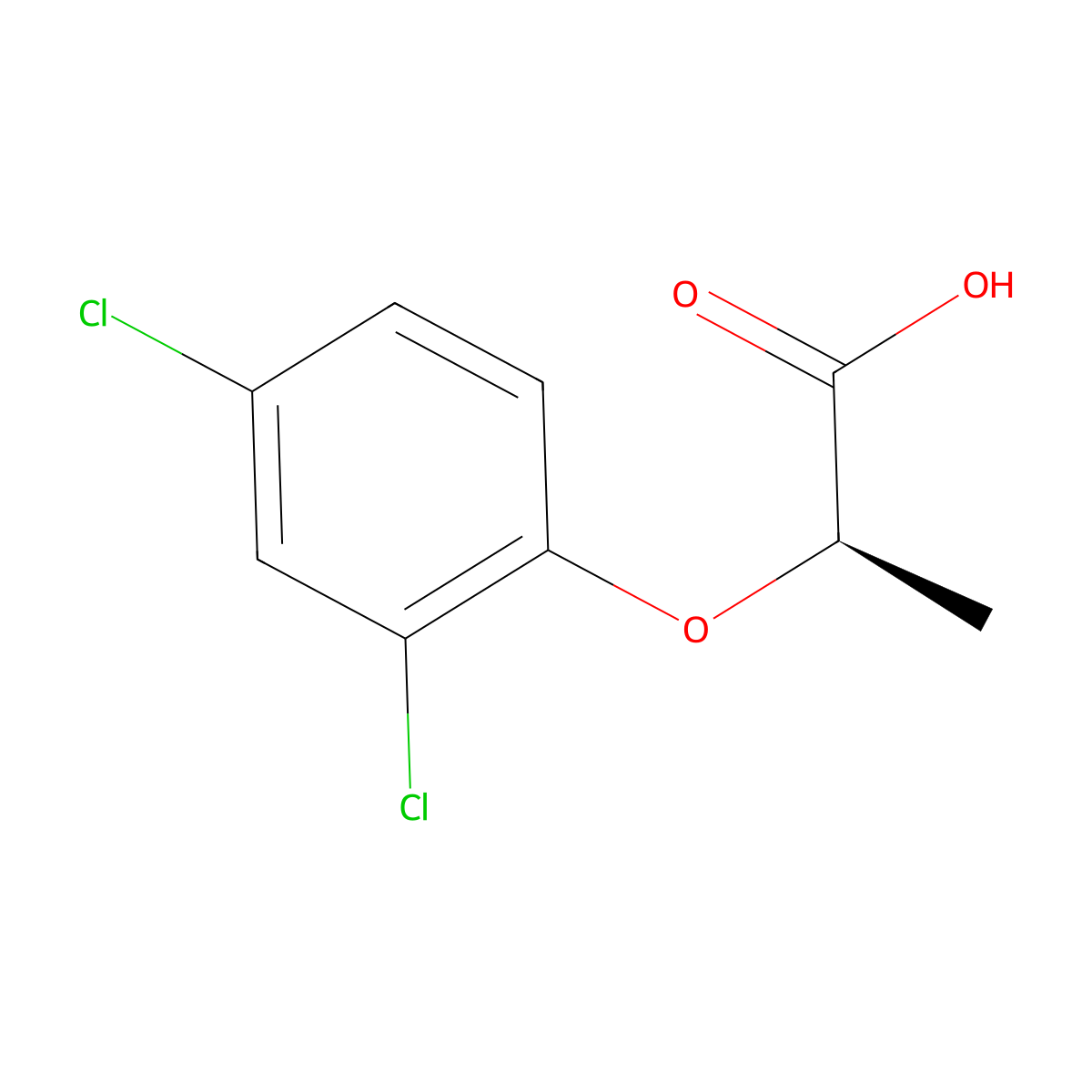 Dichlorprop-P molecular structure, CAS 15165-67-0