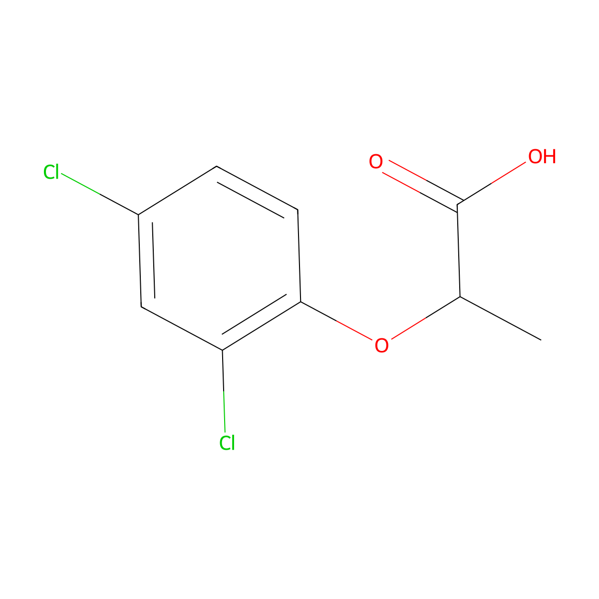(S)-Dichlorprop molecular structure, CAS 15165-69-2