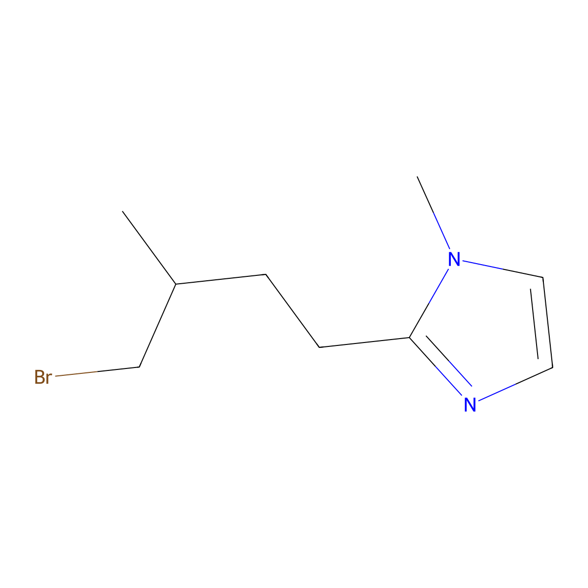 2-(4-Bromo-3-methylbutyl)-1-methyl-1h-imidazole molecular structure, CAS 1516510-76-1