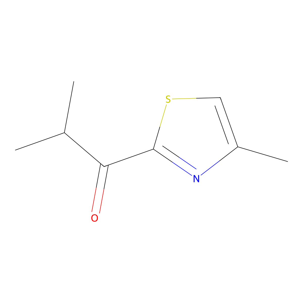 2-Methyl-1-(4-methyl-1,3-thiazol-2-yl)propan-1-one molecular structure, CAS 1516520-01-6