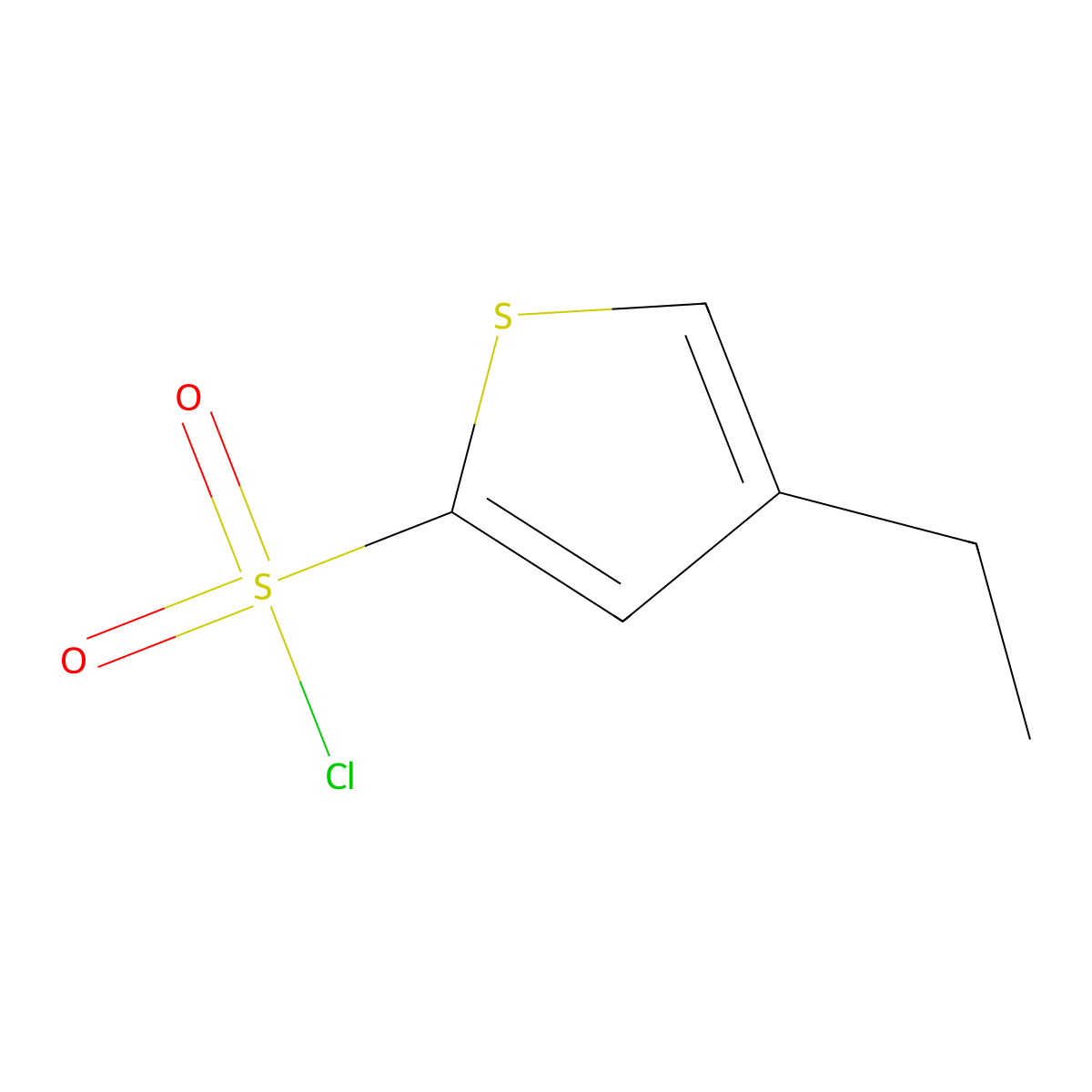 4-Ethylthiophene-2-sulfonyl chloride molecular structure, CAS 1516538-75-2