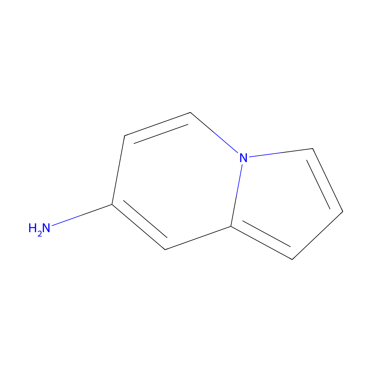 Indolizin-7-amine molecular structure, CAS 1516540-80-9