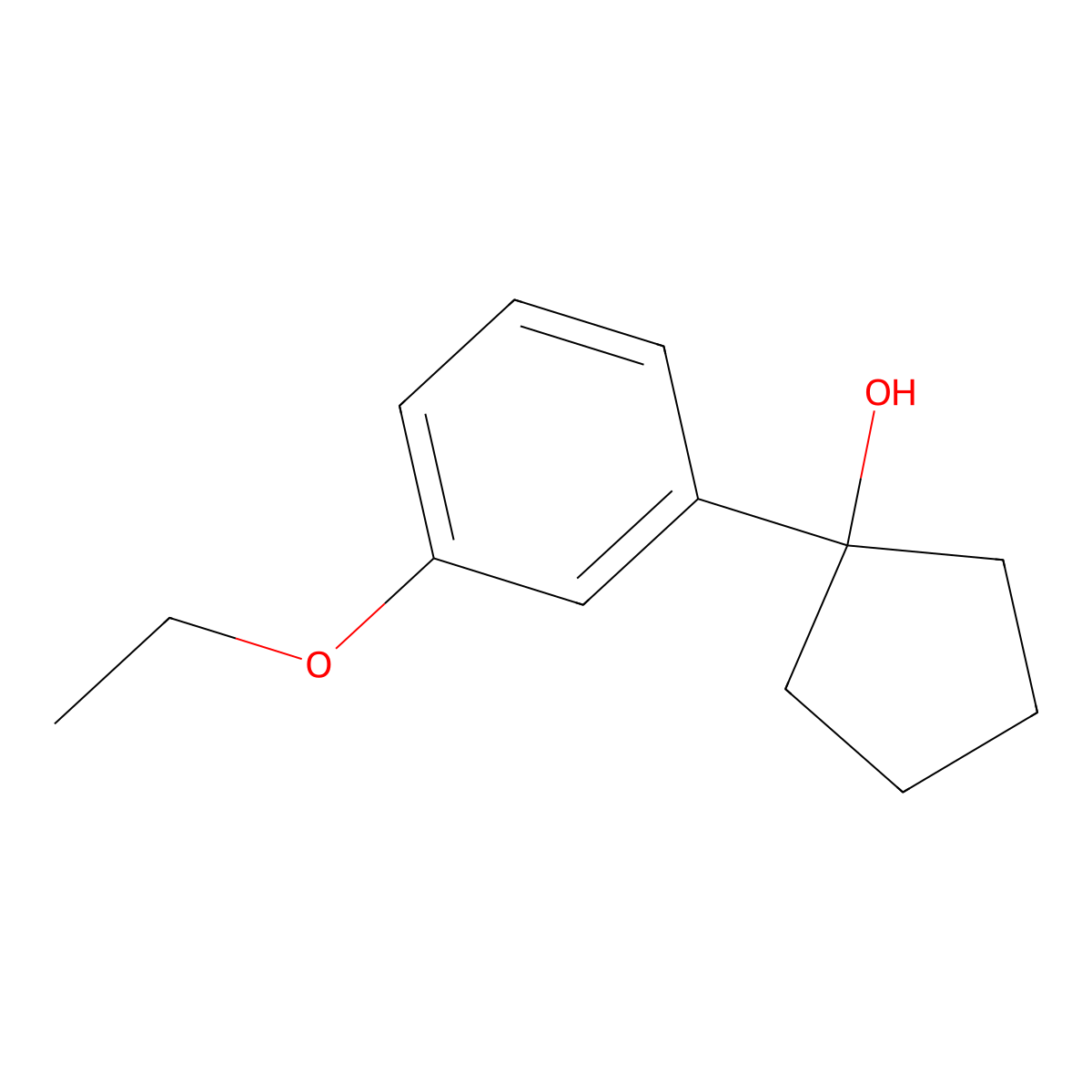 1-(3-Ethoxyphenyl)cyclopentanol molecular structure, CAS 1516548-23-4