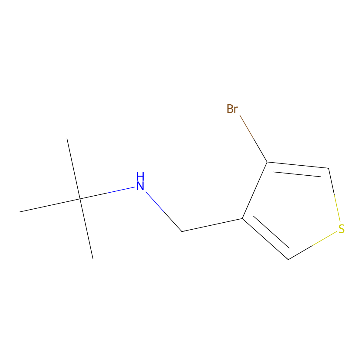 [(4-Bromothiophen-3-yl)methyl](tert-butyl)amine molecular structure, CAS 1516557-38-2