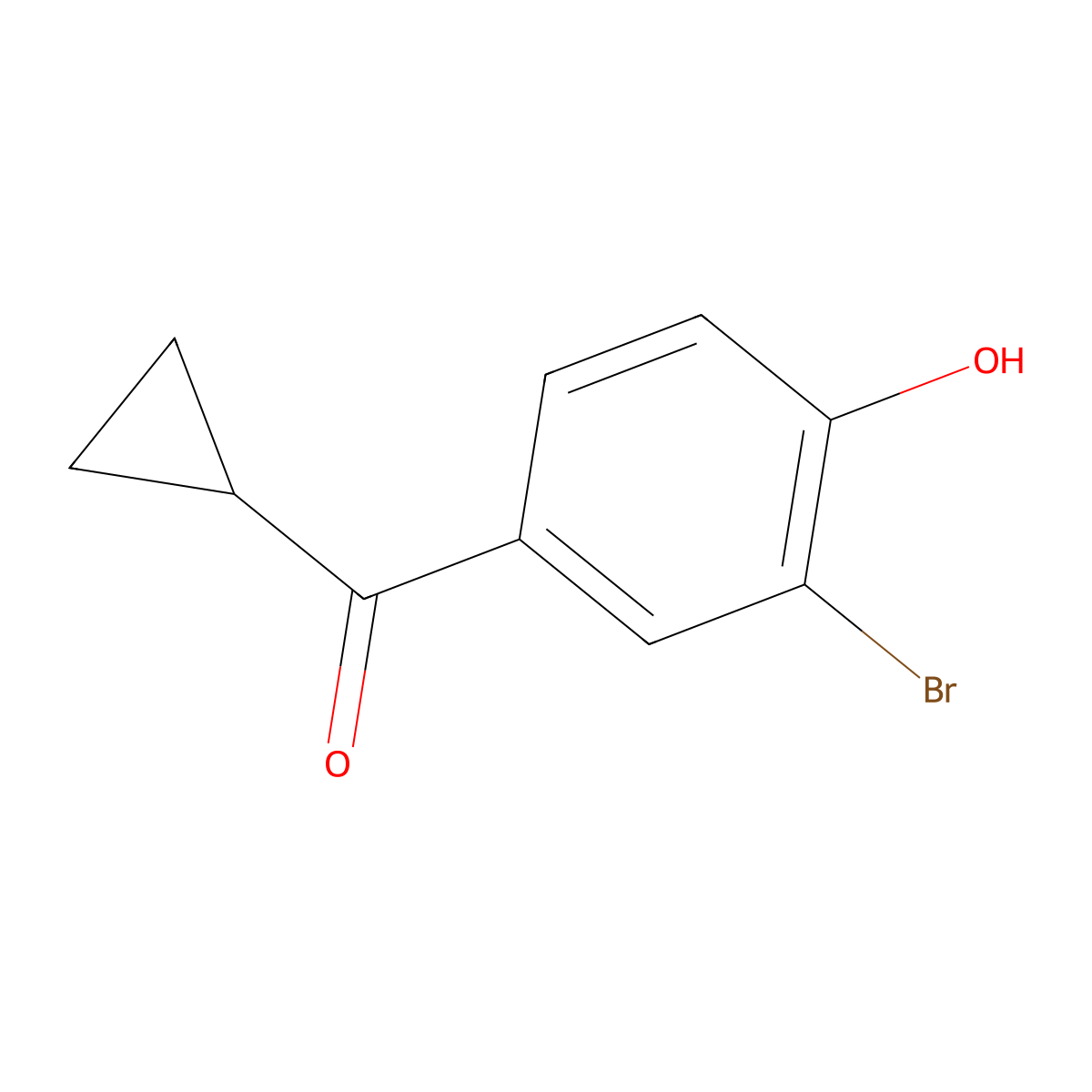 2-Bromo-4-cyclopropanecarbonylphenol molecular structure, CAS 1516557-84-8