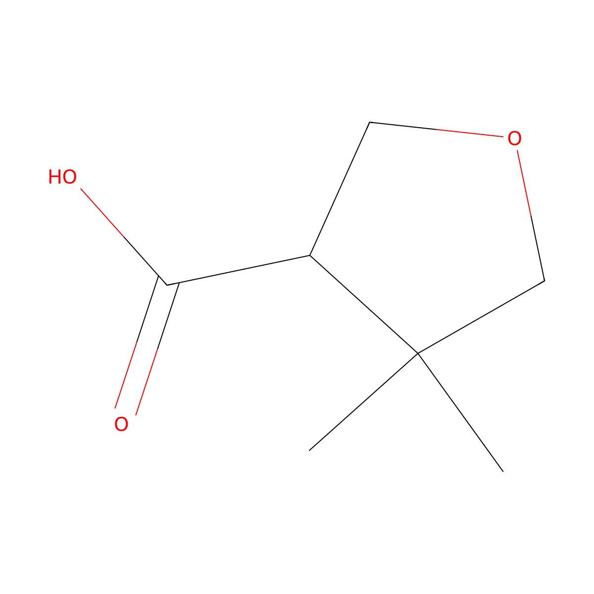 4,4-Dimethyloxolane-3-carboxylic acid molecular structure, CAS 1516557-87-1
