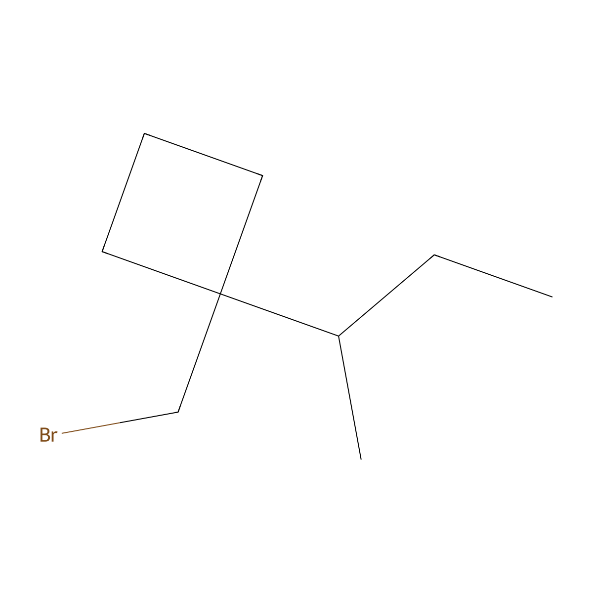 1-(Bromomethyl)-1-(butan-2-yl)cyclobutane molecular structure, CAS 1516557-88-2