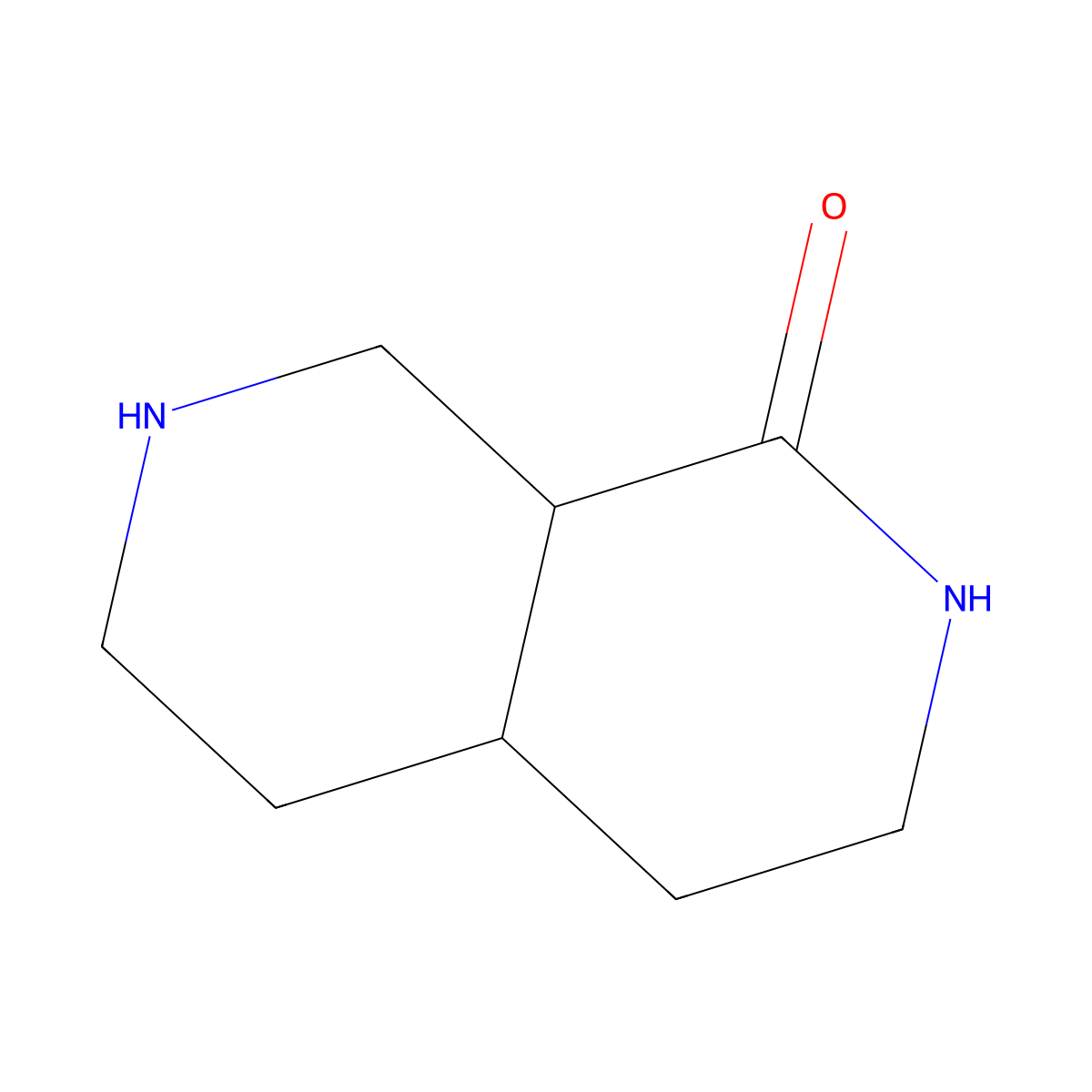 Decahydro-2,7-naphthyridin-1-one molecular structure, CAS 1516560-82-9