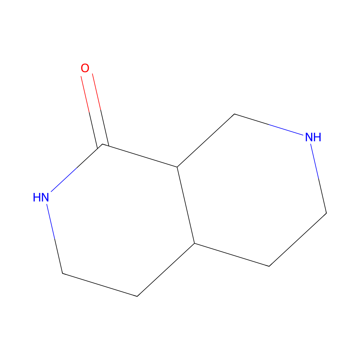 Decahydro-2,7-naphthyridin-1-one molecular structure, CAS 1516560-82-9
