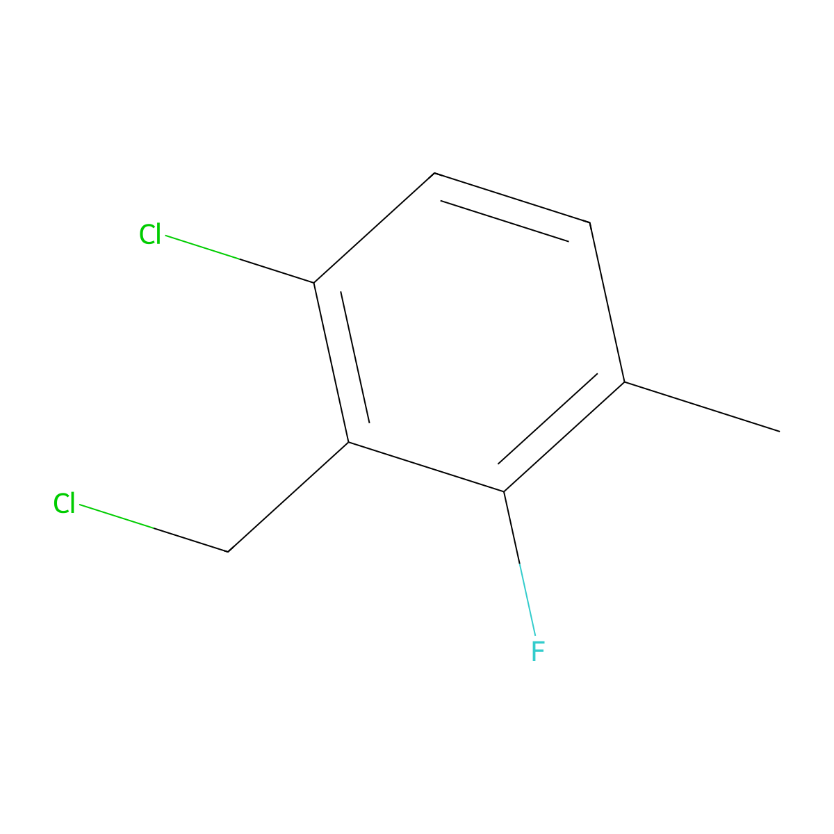 6-Chloro-2-fluoro-3-methylbenzyl chloride molecular structure, CAS 1516565-34-6