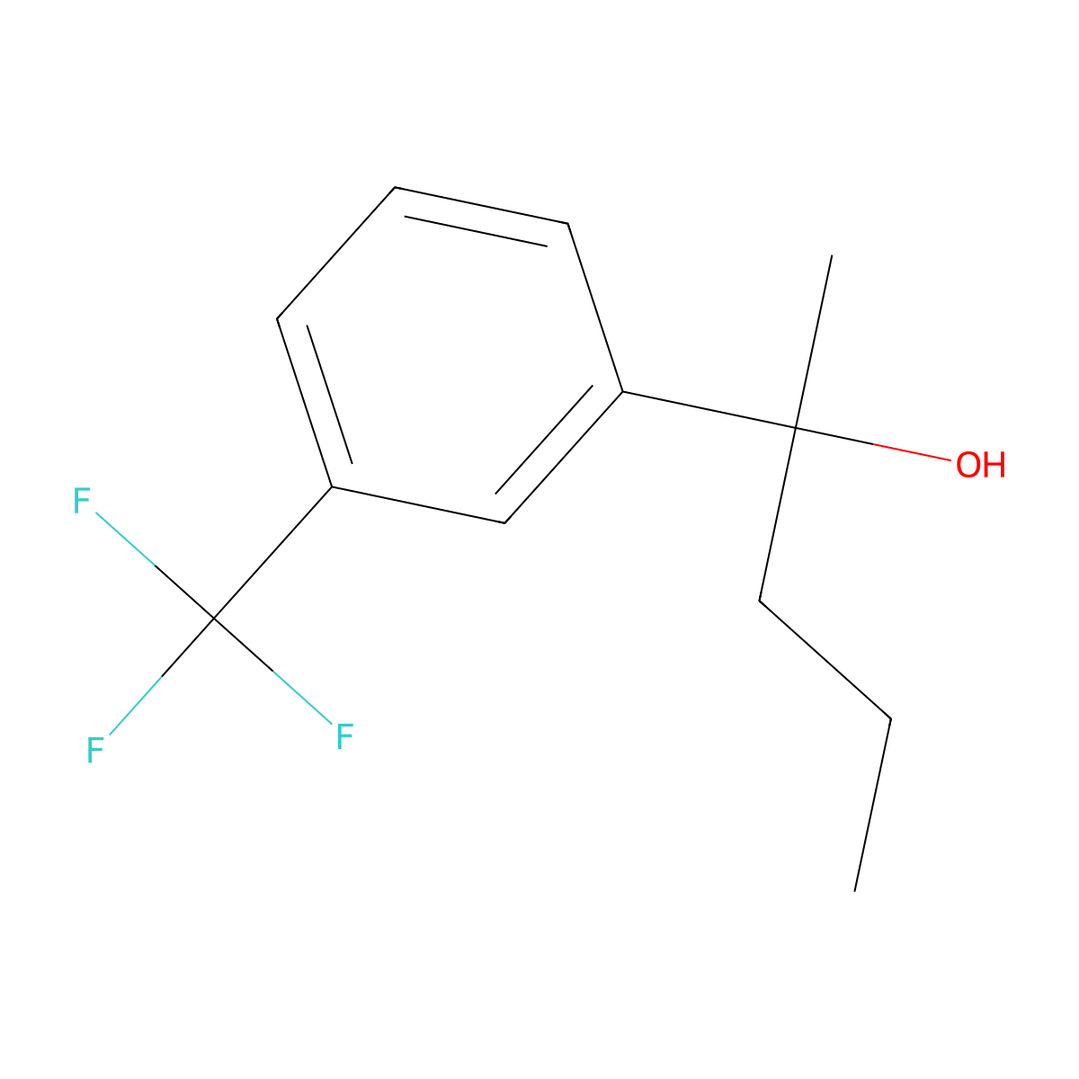 2-[3-(Trifluoromethyl)phenyl]pentan-2-ol molecular structure, CAS 1516568-84-5