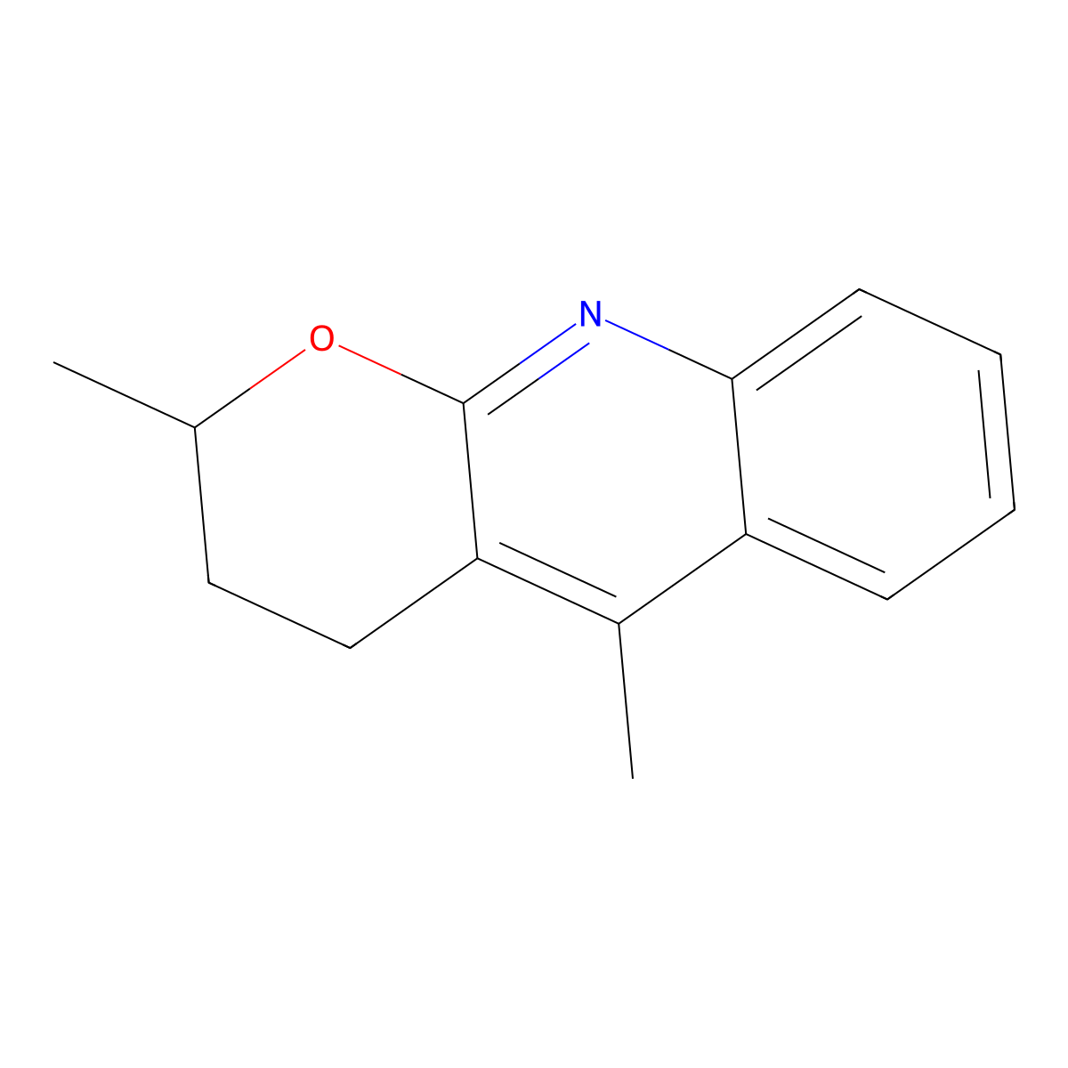 2,5-Dimethyl-3,4-dihydro-2H-pyrano[2,3-b]quinoline molecular structure, CAS 151657-37-3