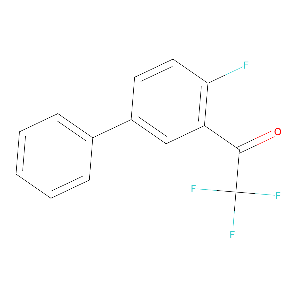 2,2,2-Trifluoro-1-(4-fluoro-[1,1'-biphenyl]-3-yl)ethanone molecular structure, CAS 1516570-72-1
