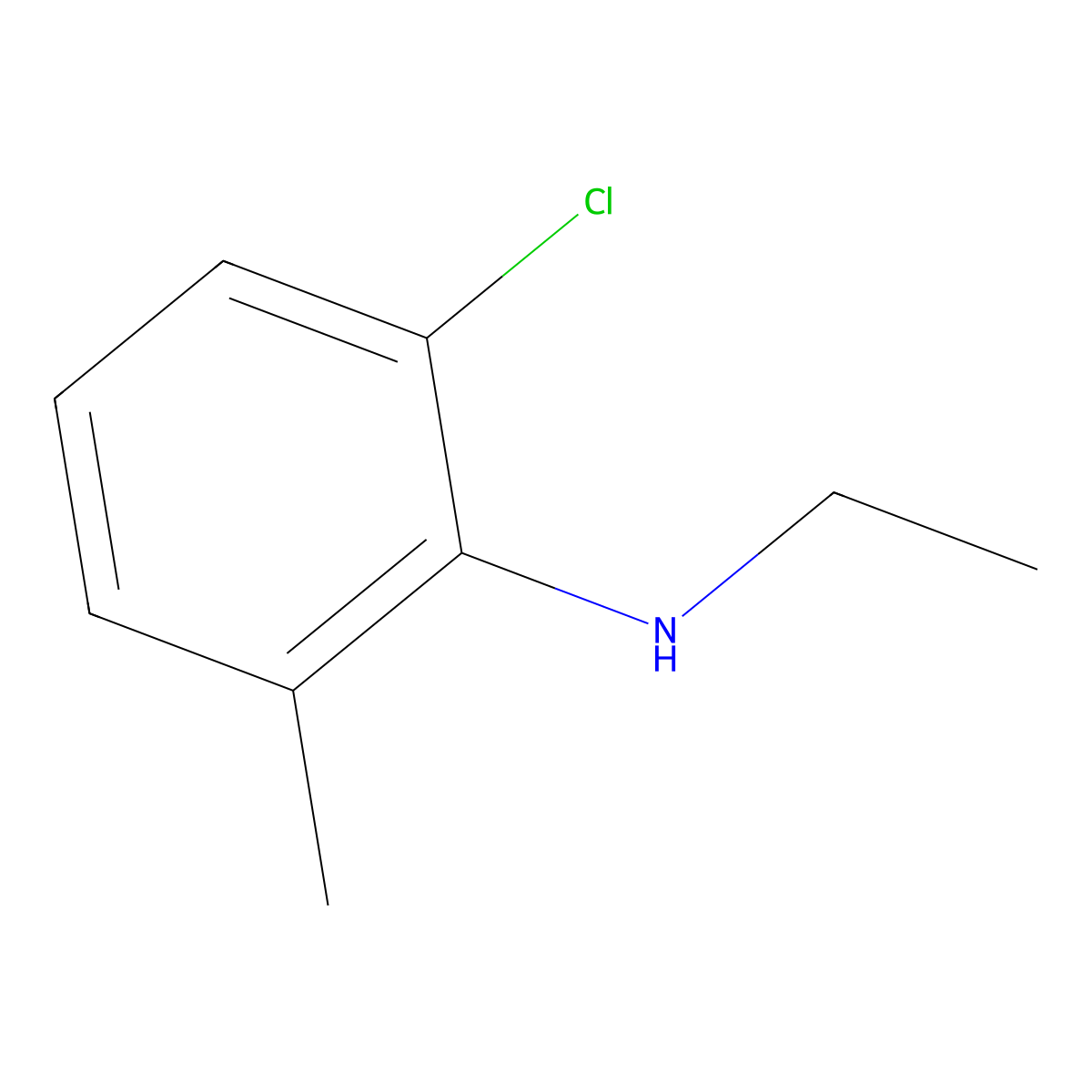 2-chloro-N-ethyl-6-methylaniline molecular structure, CAS 1516571-57-5