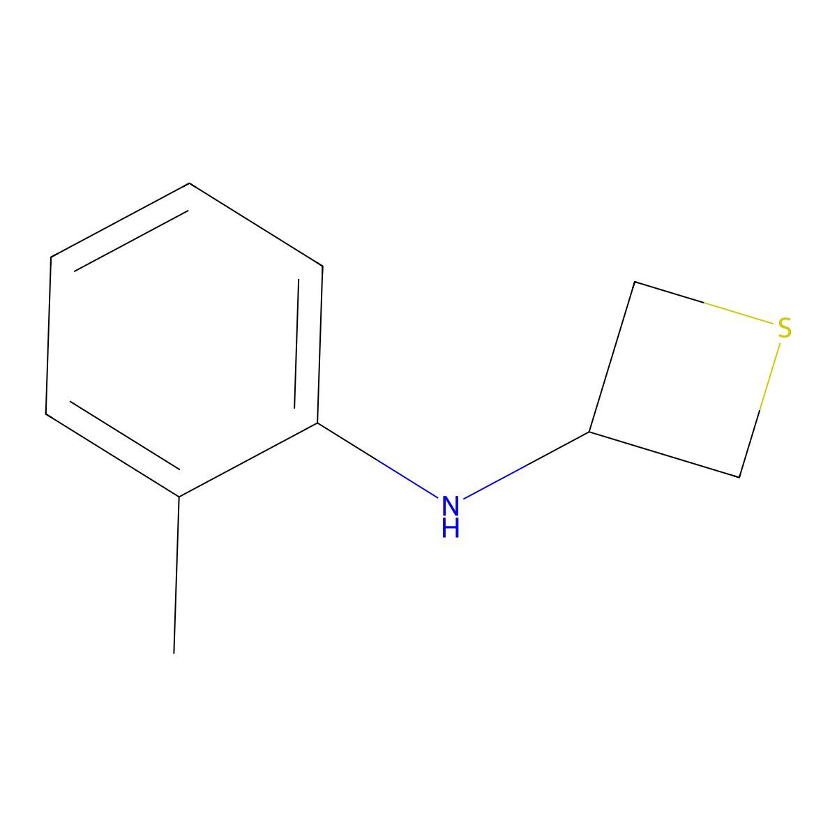 N-(o-Tolyl)thietan-3-amine molecular structure, CAS 1516574-59-6