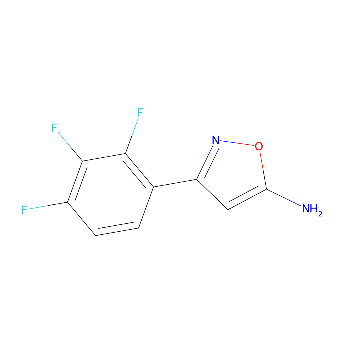 3-(2,3,4-Trifluorophenyl)isoxazol-5-amine molecular structure, CAS 1516576-52-5