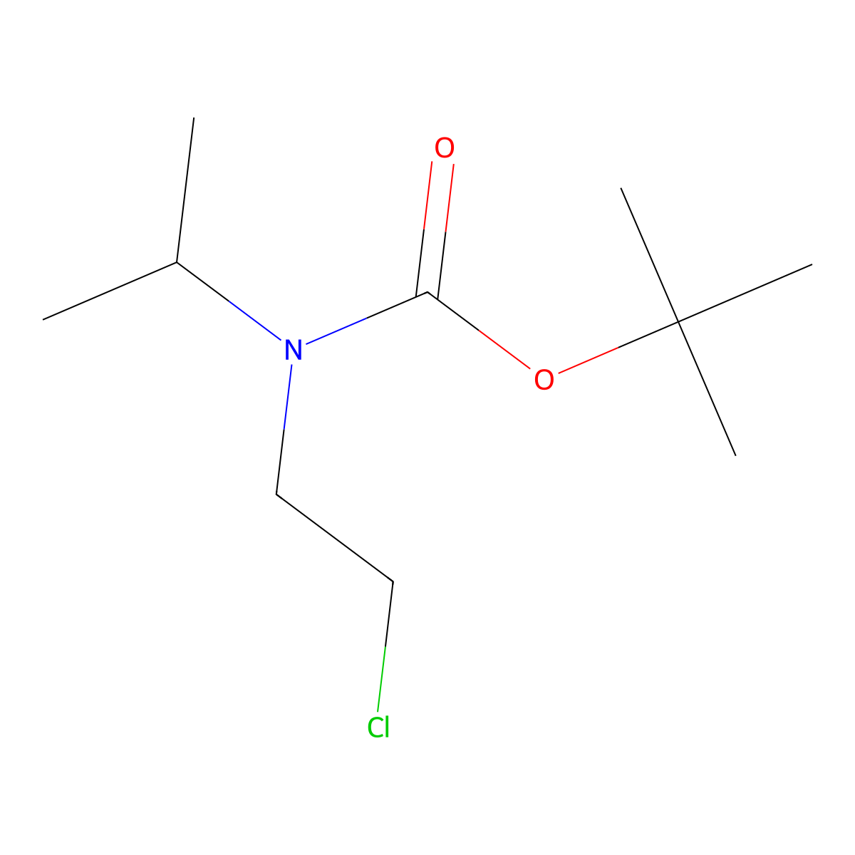 tert-butyl N-(2-chloroethyl)-N-(propan-2-yl)carbamate molecular structure, CAS 1516579-66-0