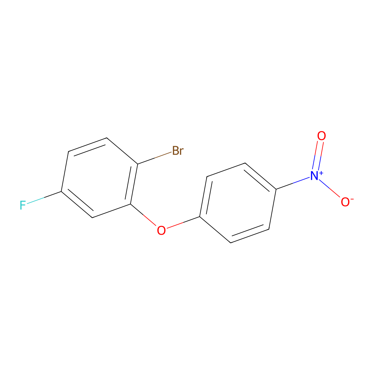 1-Bromo-4-fluoro-2-(4-nitrophenoxy)benzene molecular structure, CAS 1516580-07-6