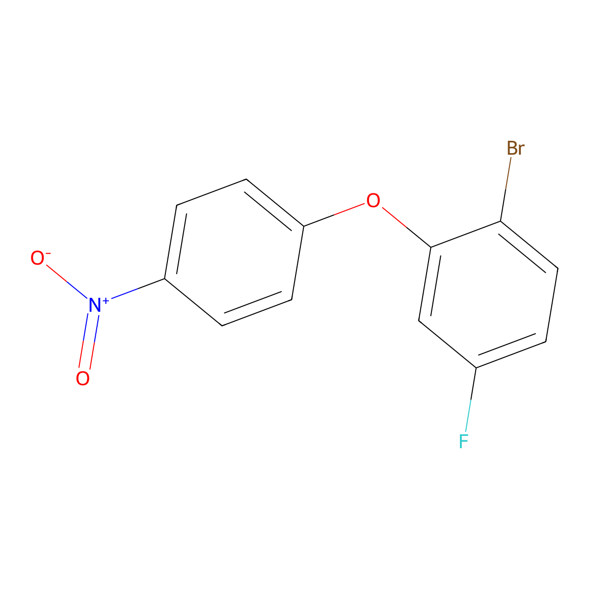 1-Bromo-4-fluoro-2-(4-nitrophenoxy)benzene molecular structure, CAS 1516580-07-6