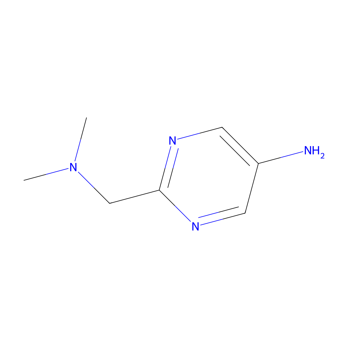 2-[(Dimethylamino)methyl]pyrimidin-5-amine molecular structure, CAS 1516593-79-5