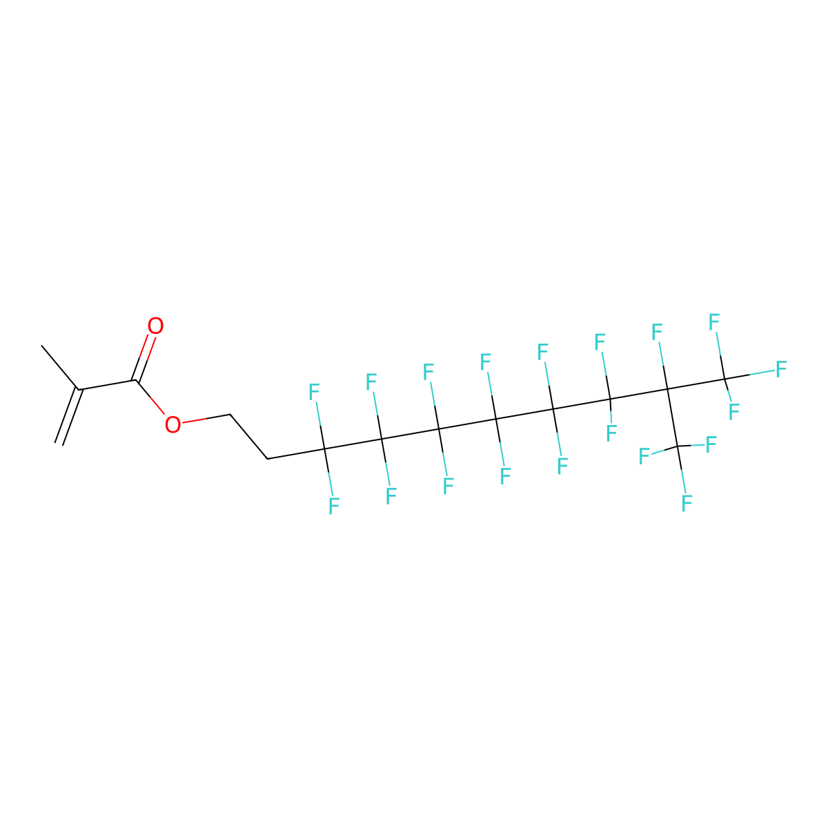 3,3,4,4,5,5,6,6,7,7,8,8,9,10,10,10-Hexadecafluoro-9-(trifluoromethyl)decyl methacrylate molecular structure, CAS 15166-00-4
