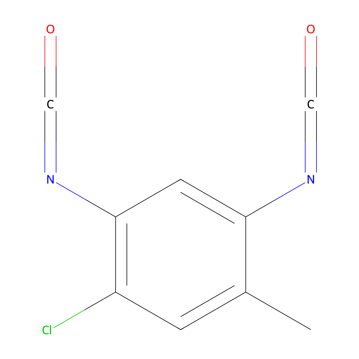 4-Chloro-6-methyl-1,3-phenylene diisocyanate molecular structure, CAS 15166-26-4