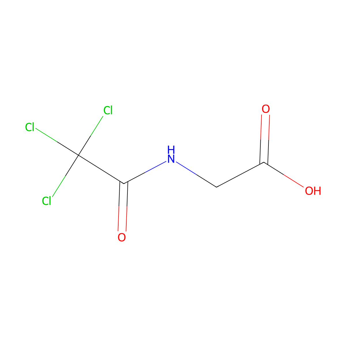 2-[(2,2,2-Trichloroacetyl)amino]acetic acid molecular structure, CAS 15166-50-4