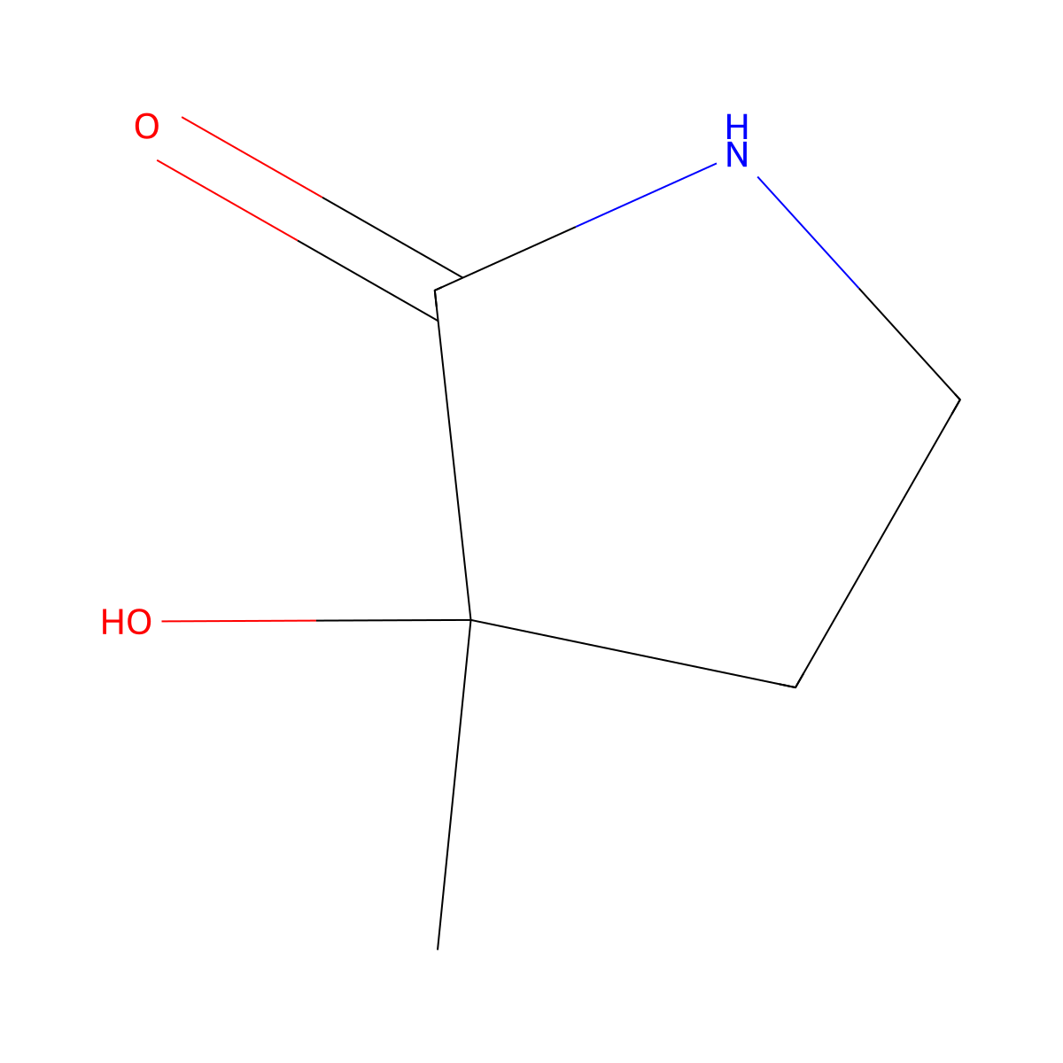 3-Hydroxy-3-methylpyrrolidin-2-one molecular structure, CAS 15166-70-8