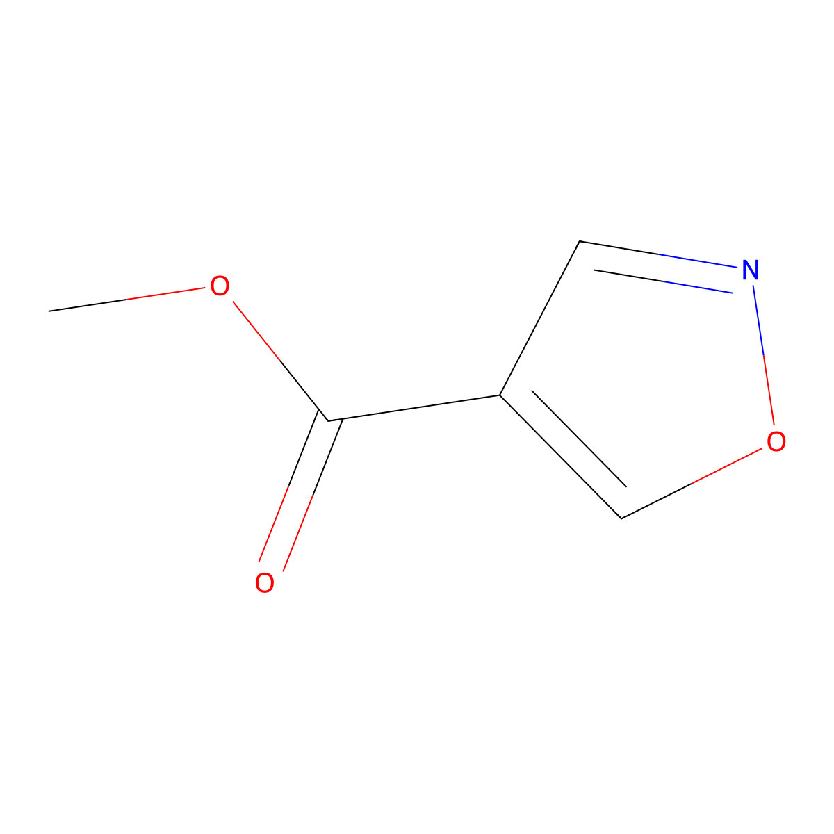 Isoxazole-4-carboxylic acid methyl ester molecular structure, CAS 15166-81-1