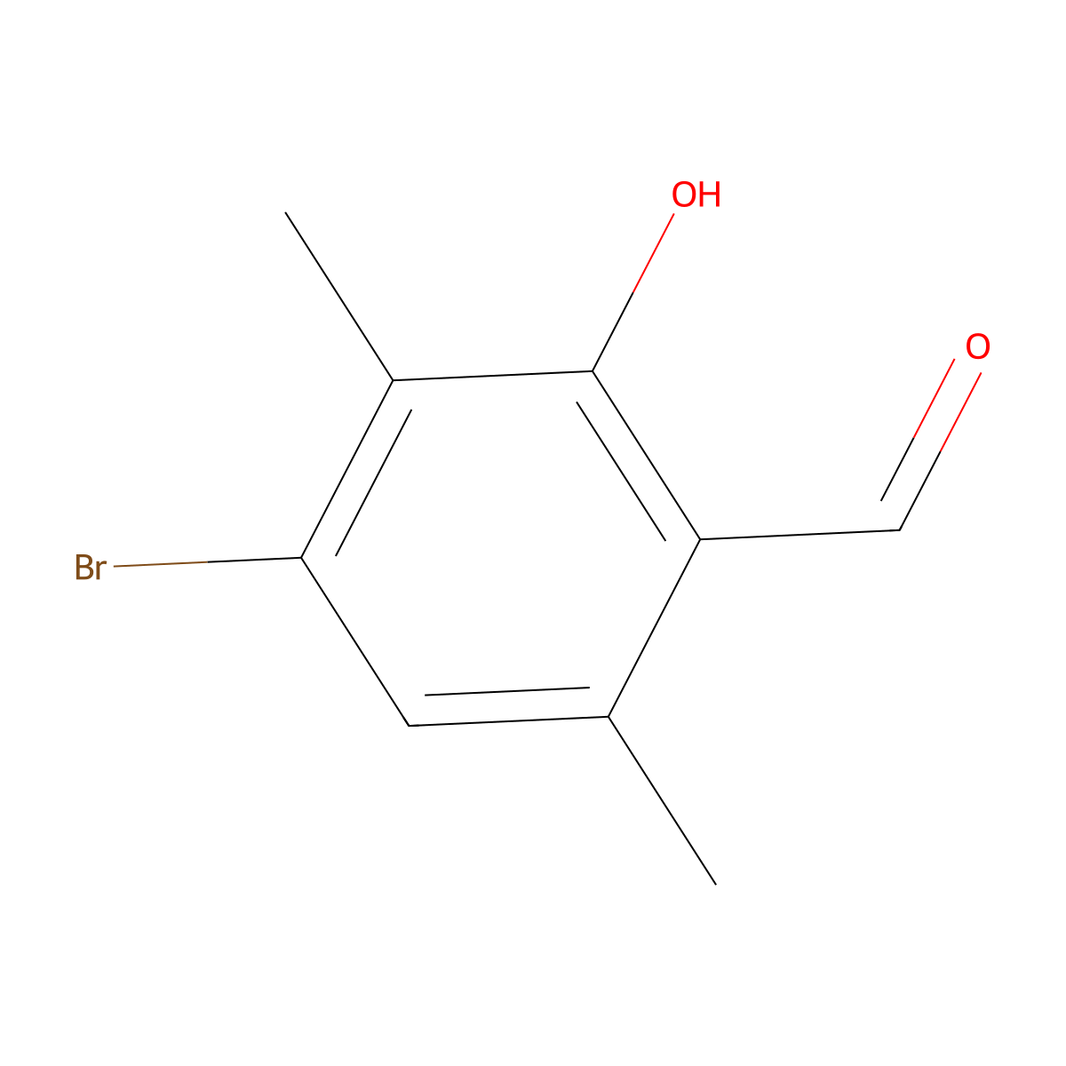 4-Bromo-2-hydroxy-3,6-dimethylbenzaldehyde molecular structure, CAS 1516601-02-7
