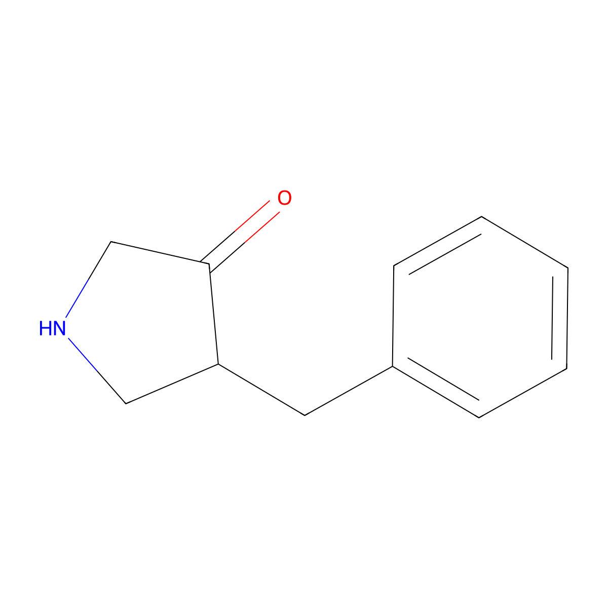 4-Benzylpyrrolidin-3-one molecular structure, CAS 1516618-59-9