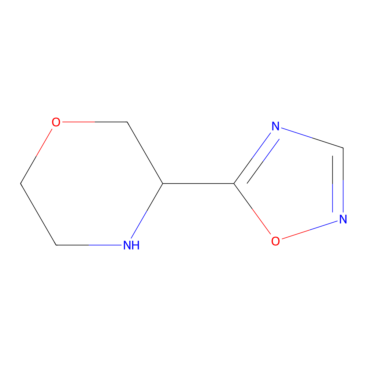 3-(1,2,4-Oxadiazol-5-yl)morpholine molecular structure, CAS 1516619-01-4