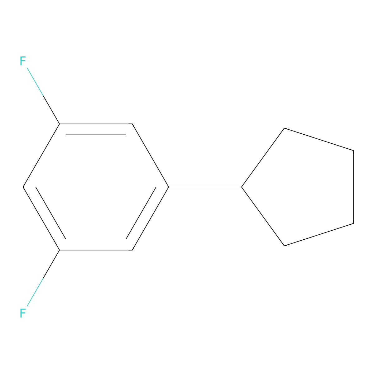 1-Cyclopentyl-3,5-difluorobenzene molecular structure, CAS 1516624-67-1