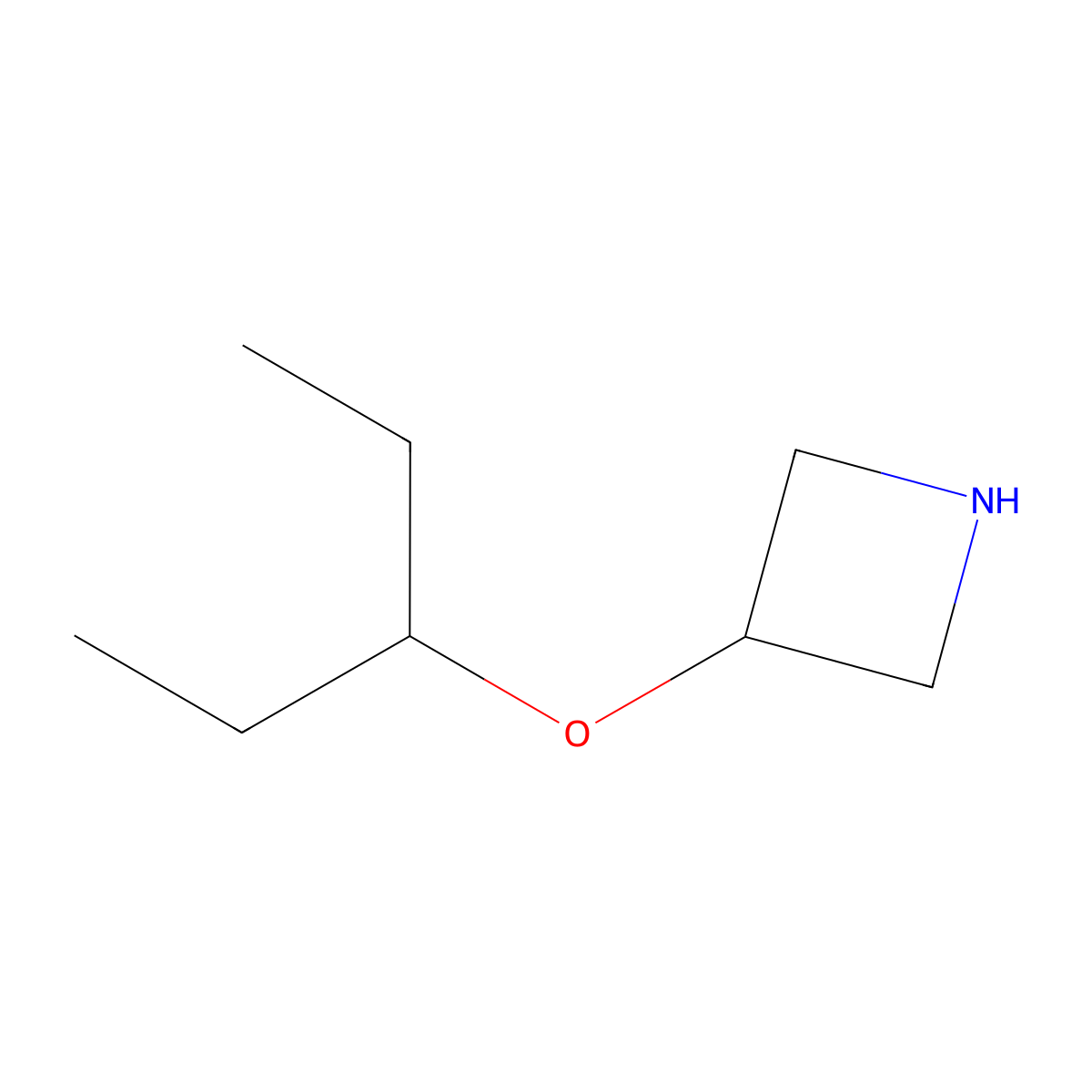 3-(Pentan-3-yloxy)azetidine molecular structure, CAS 1516625-73-2