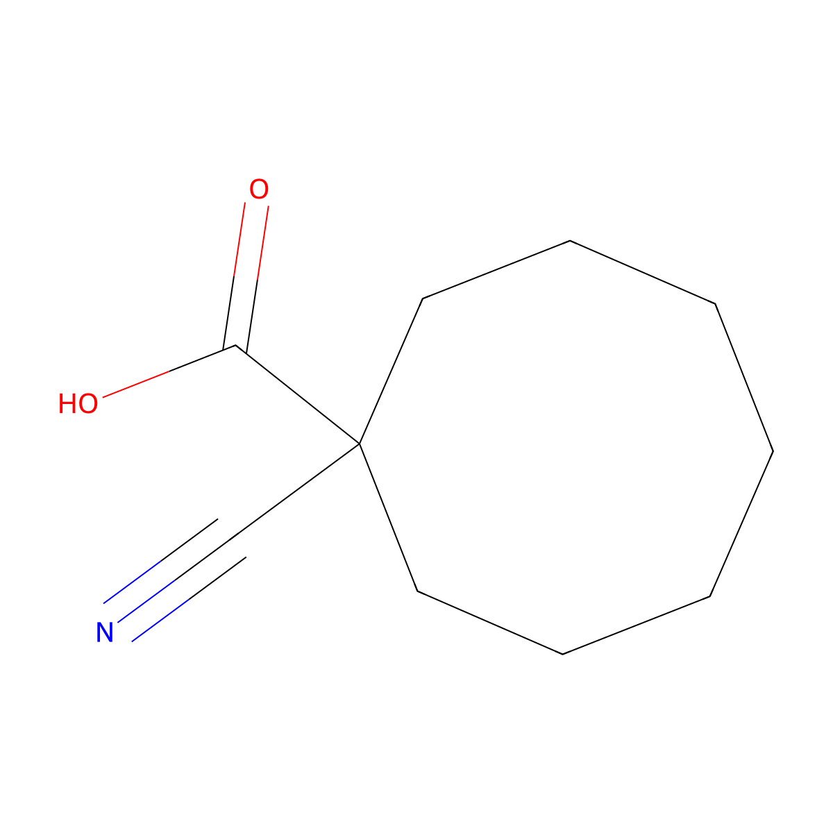 1-Cyanocyclooctane-1-carboxylic acid molecular structure, CAS 1516634-69-7