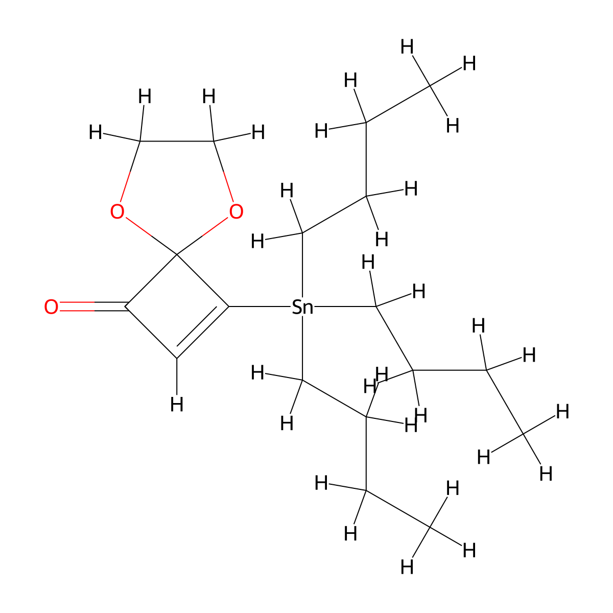 1-Tributylstannyl-5,8-dioxaspiro[3.4]oct-1-en-3-one molecular structure, CAS 151664-22-1