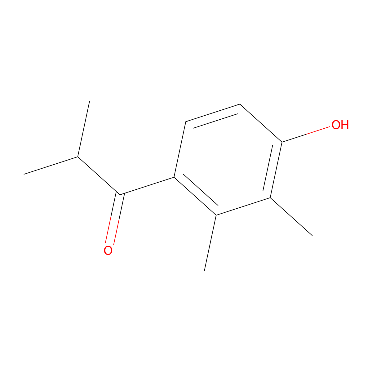 1-(4-Hydroxy-2,3-dimethylphenyl)-2-methylpropan-1-one molecular structure, CAS 1516651-76-5