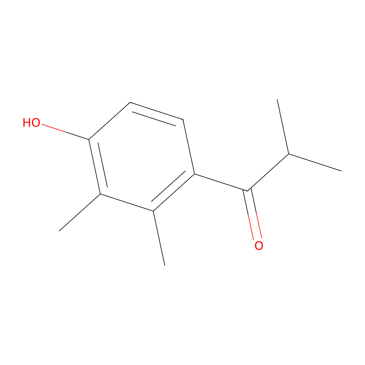 1-(4-Hydroxy-2,3-dimethylphenyl)-2-methylpropan-1-one molecular structure, CAS 1516651-76-5